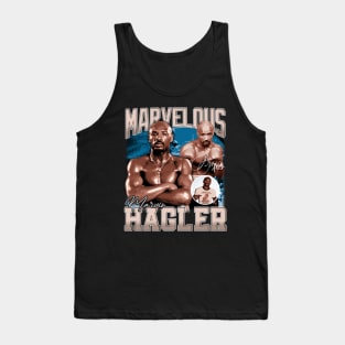 Marvelous Marvin Hagler Boxing Legend Signature Vintage Retro 80s 90s Bootleg Rap Style Tank Top